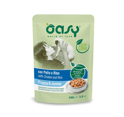 Вологий корм для цуценят OASY OAP Puppy курка та рис (pouch) 100 г, 510643