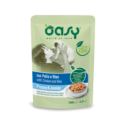 Вологий корм для цуценят OASY OAP Puppy курка та рис (pouch) 100 г, 510643