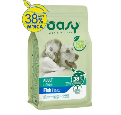 Сухий корм для собак OASY LIFESTAGE Adult Large риба 3 кг, 510148