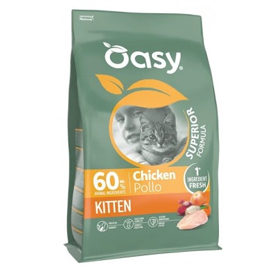 Сухий корм для кошенят Oasy Dry Cat Superior Kitten з куркою 1,5 кг, 515716