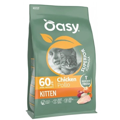 Сухий корм для кошенят Oasy Dry Cat Superior Kitten з куркою 1,5 кг, 515716