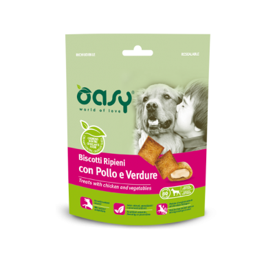 Ласощі для собак OASY DOG TREATS курка та овочі 80 г, 343082