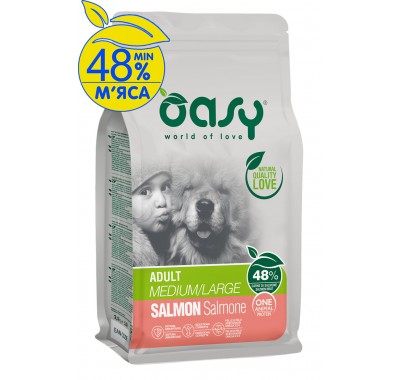 Сухий корм для собак OASY OAP ADULT Medium/Large лосось 18 кг, 349305