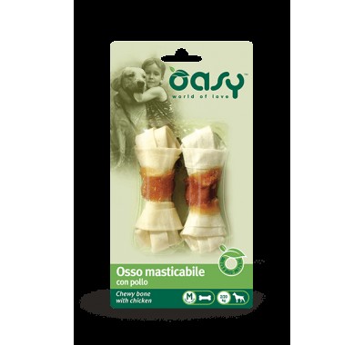 Ласощі для собак, кістки OASY DOG Chewy Bone курка -M- (2 pcs) 56 г, 340272