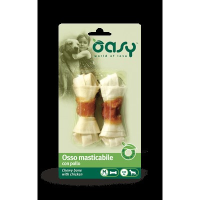Ласощі для собак, кістки OASY DOG Chewy Bone курка -M- (2 pcs) 56 г, 340272
