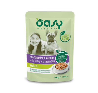 Вологий корм для собак OASY OAP Adult індичка та овочі (pouch) 100 г, 510605