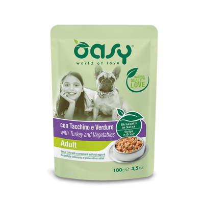 Вологий корм для собак OASY OAP Adult індичка та овочі (pouch) 100 г, 510605
