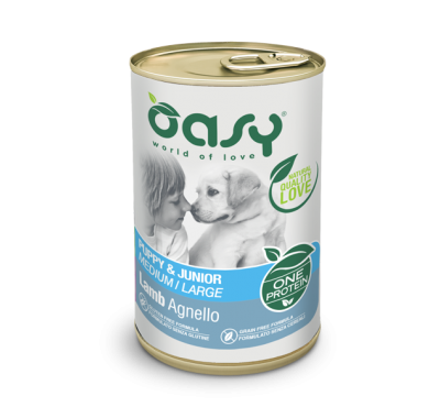 Вологий корм для цуценят OASY OAP Puppy & Junior Medium/Large ягня 400 г, 344485