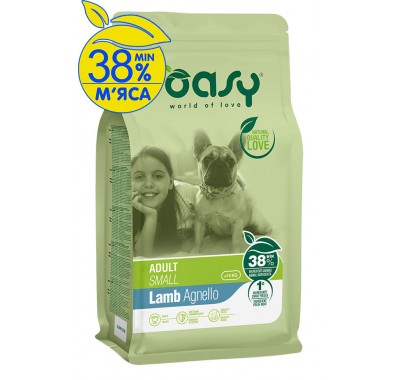 Сухий корм для собак OASY LIFESTAGE Adult Small ягня 3 кг, 349022