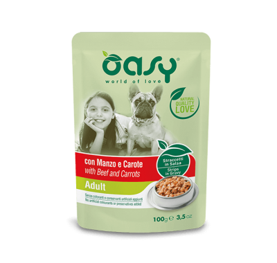 Вологий корм для собак OASY OAP Adult яловичина та морквина (pouch) 100 г, 510582