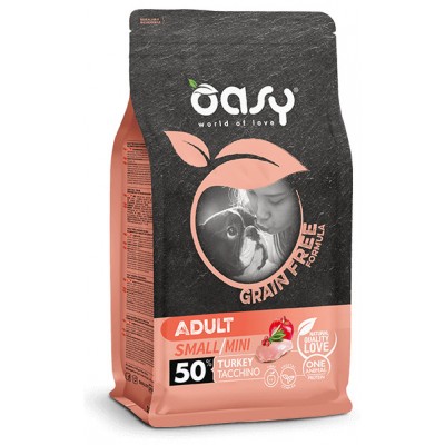 Сухий корм для собак OASY DOG Grain Free Adult Small/Mini індичка з яблуком та журавлиною 2,5, 347684
