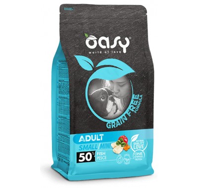 Сухий корм для собак OASY DOG Grain Free Adult Small/Mini риба з яблуком та бататом 2,5 кг, 347547