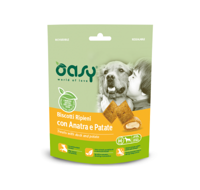 Ласощі для собак OASY DOG TREATS качка та картопля 80 г, 343105
