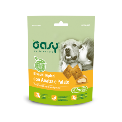 Ласощі для собак OASY DOG TREATS качка та картопля 80 г, 343105
