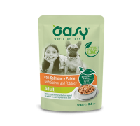 Вологий корм для собак OASY OAP Adult лосось та картопля (pouch) 100 г, 510629
