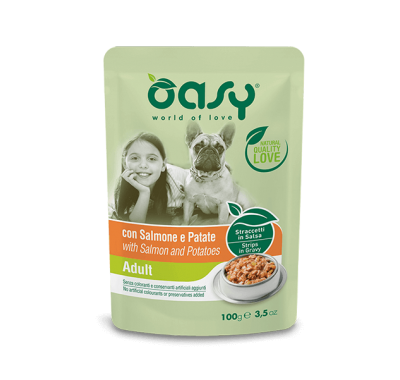 Вологий корм для собак OASY OAP Adult лосось та картопля (pouch) 100 г, 510629