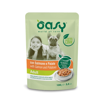 Вологий корм для собак OASY OAP Adult лосось та картопля (pouch) 100 г, 510629