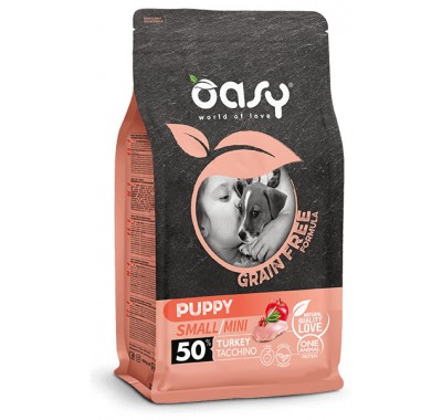 Сухий корм для цуценят OASY DOG Grain Free Puppy Small/Mini індичка з яблуком та журавлиною 2,5 кг, 347479