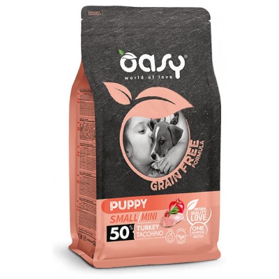 Сухий корм для цуценят OASY DOG Grain Free Puppy Small/Mini індичка з яблуком та журавлиною 2,5 кг, 347479