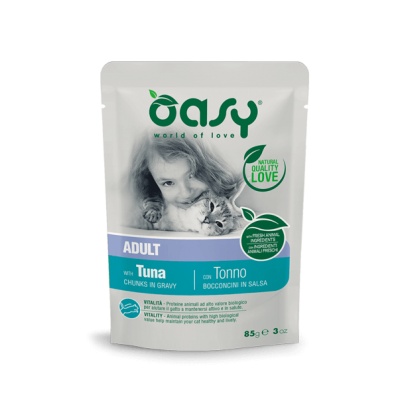 Вологий корм для кішок OASY CAT Adult Тунець 85 г, 345659