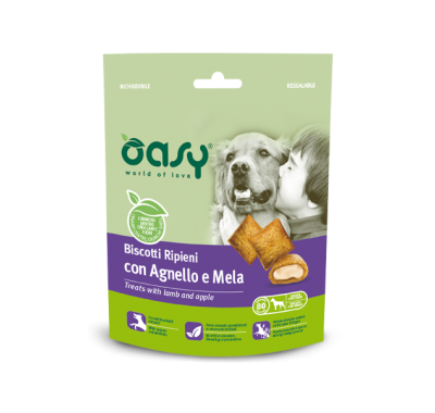 Ласощі для собак OASY DOG TREATS ягня та яблуко 80 г, 346205