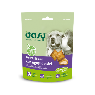 Ласощі для собак OASY DOG TREATS ягня та яблуко 80 г, 346205