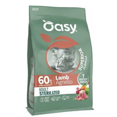 Сухий корм для кішок Oasy Dry Cat Superior Sterilized ягня 300 г, 515532