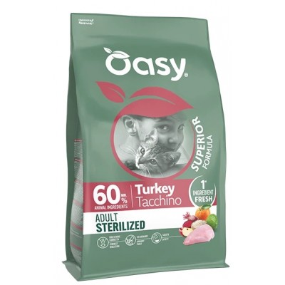 Сухий корм для кішок Oasy Dry Cat Superior Sterilized індичка 300 г, 515631