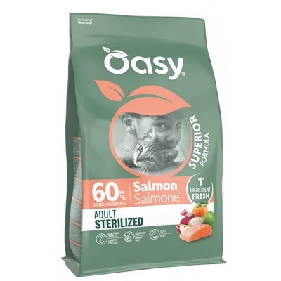 Сухий корм для кішок Oasy Dry Cat Superior Sterilized лосось 1,5 кг, 515938