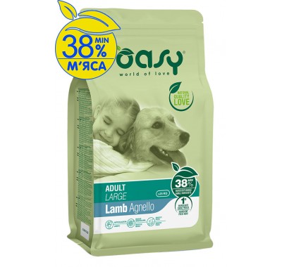 Сухий корм для собак OASY LIFESTAGE Adult Large ягня 12 кг, 349169