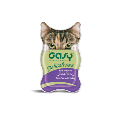 Вологий корм для кішок OASY CAT індичка 85 г, (паштет) 342221
