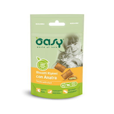 Ласощі для кішок OASY CAT TREATS качка 60 г, 346304