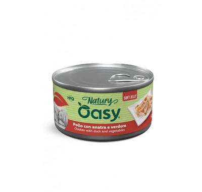 Вологий корм для собак OASY DOG Wet Natury курка з качкою та овочами, м’ясне філе 150 г, 514177