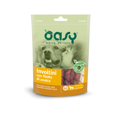 Ласощі для собак OASY DOG Dry качка Jerky Rawhide Twisted Stick 350 г, 346960