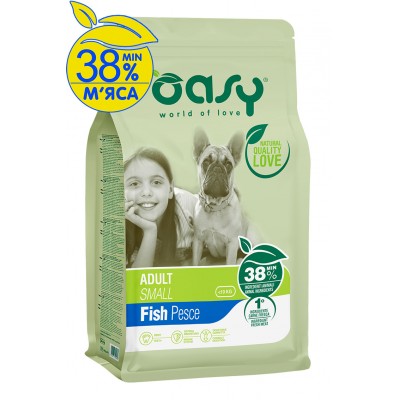 Сухий корм для собак OASY LIFESTAGE Adult Small риба 1 кг, 510087