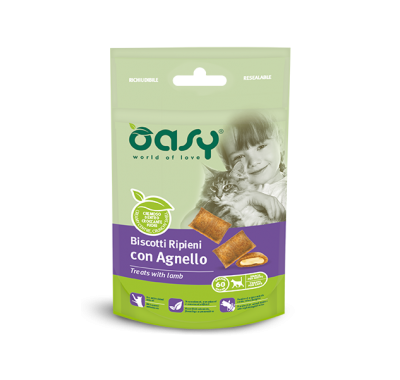 Ласощі для кішок OASY CAT TREATS ягня 60 г, 346328