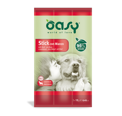 Ласощі для собак OASY DOG Stick яловичина (3x12) 36 г, 510209