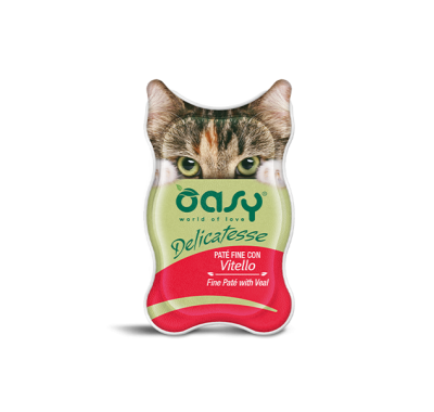 Вологий корм для кішок OASY CAT Телятина 85 г (паштет) 342245