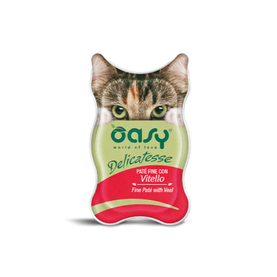 Вологий корм для кішок OASY CAT Телятина 85 г (паштет) 342245