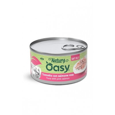 Вологий корм для кішок OASY CAT Wet Natury тунець з лососем в желе 85 г, 512951