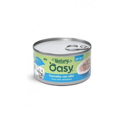 Вологий корм для кішок OASY CAT Wet Natury тунець з мальком в желе 85 г, 513019