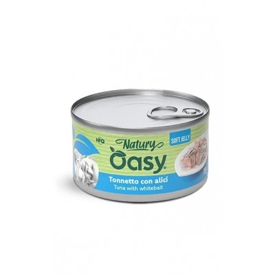 Вологий корм для кішок OASY CAT Wet Natury тунець з мальком в желе 85 г, 513019