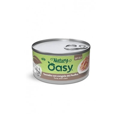 Влажный корм для кошек OASY CAT Wet Natury тунец с моллюском в желе 85 г, 513033