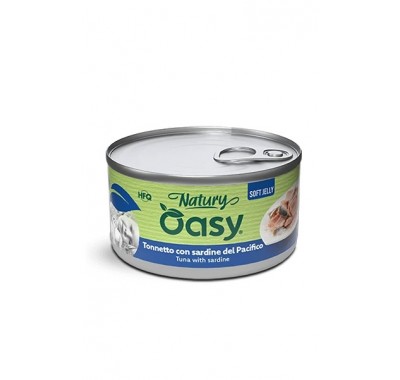 Влажный корм для кошек OASY CAT Wet Natury тунец с сардинами в желе 85 г, 513132