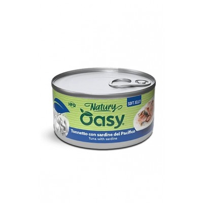 Вологий корм для кішок OASY CAT Wet Natury тунець із сардинами в желе 85 г, 513132