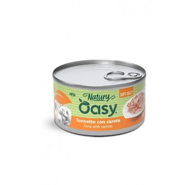 Волоий корм для кішок OASY CAT Wet Natury тунець з морквою в желе 85 г, 513118