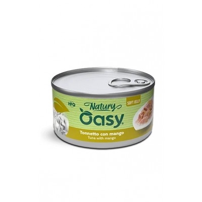 Вологий корм для кішок OASY CAT Wet Natury тунець з манго в желе 85 г, 513071