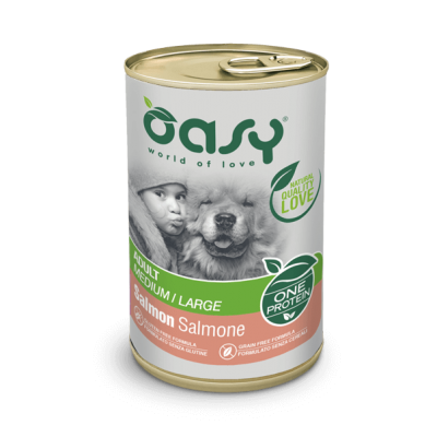 Вологий корм для собак OASY OAP Adult Medium/Large лосось 400 г, 342344