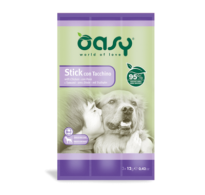 Ласощі для собак OASY DOG Stick індичка (3x12) 36 г, 510261