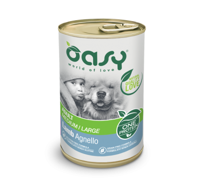 Вологий корм для собак OASY OAP Adult Medium/Large ягня 400 г, 342320